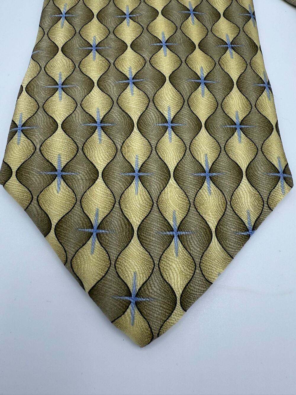 Grateful Dead Silk Neck Tie Mens 60"x4.5" Brown Tan Geometric Confusions Prince